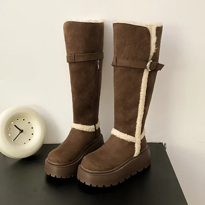 Women’s Snow Boots – Suede & Warm Wool Lined - Image 3