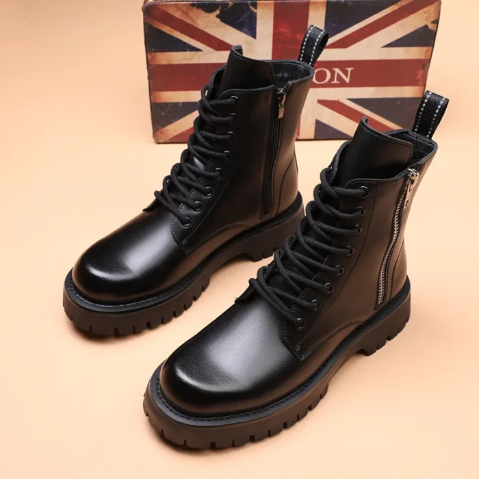 Men’s Leather Boots – Motorcycle & Winter Style - Image 2