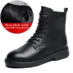 Women’s Ankle Boots – Genuine Leather & Thick Heel - Image 4