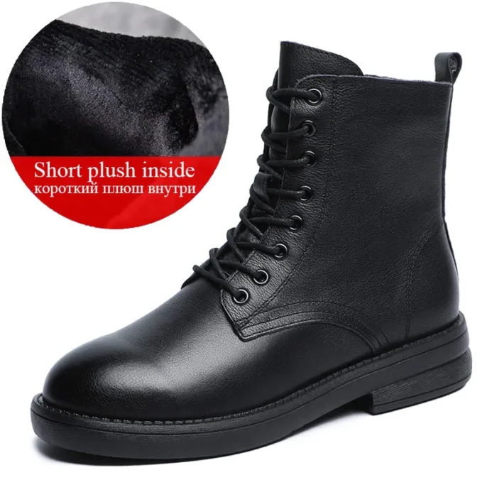 Women’s Ankle Boots – Genuine Leather & Thick Heel - Image 4