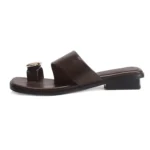 Women Slippers 2025 Summer Fashion Ladies Open Toed Sandals Flip Flops Solid Color Beach Slippers Slides Women Zapatos De Mujer - Image 6