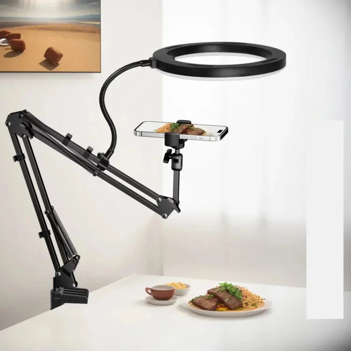 Live Stand Mobile Phone Professional Overhead Lighting Fixed Shooting Camera With Instructi Recording Video Selfie Stick - Image 1