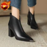 Women’s Ankle Boots – Pointed Toe & Fleece Lined - Image 7