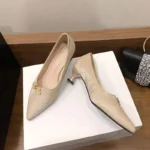 Elegant Chinese Style Women's High Heels Thin Heel Satin Low Cut Shoes for Cheongsam Matched Small Heel Single Shoes - Image 7