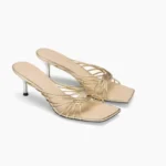 Square Head Cross Strap High Heel Sandals for Women New Style Temperament Stiletto Open Toe Roman Sandals for Outdoor Wear