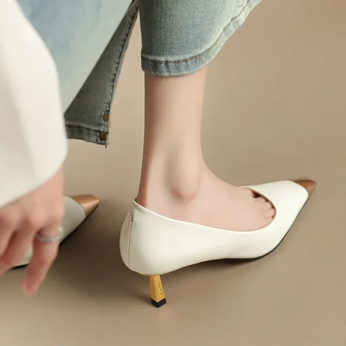 Women’s Heels – Nude Color & Metal Detail - Image 3