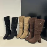 Women’s Knee-High Boots – Vintage & Slip-On Style - Image 6