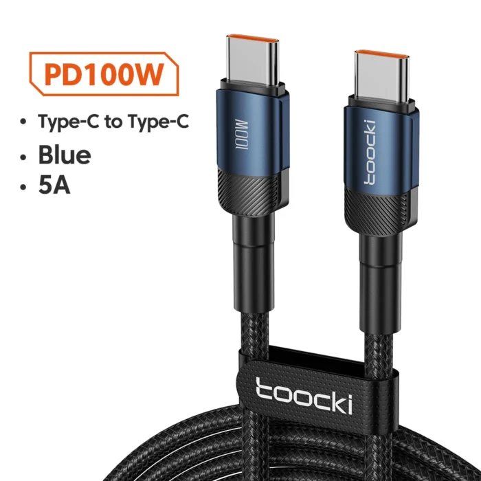 Toocki 100W Type C to USB C Cable PD 3.0 Quick Charge 4.0 Fast Charging Type C to Type C for iPhone 15 Macbook Samsung Xiaomi - Image 9