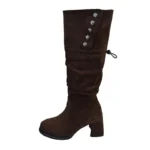Women’s Knee-High Boots – Vintage & Slip-On Style - Image 2