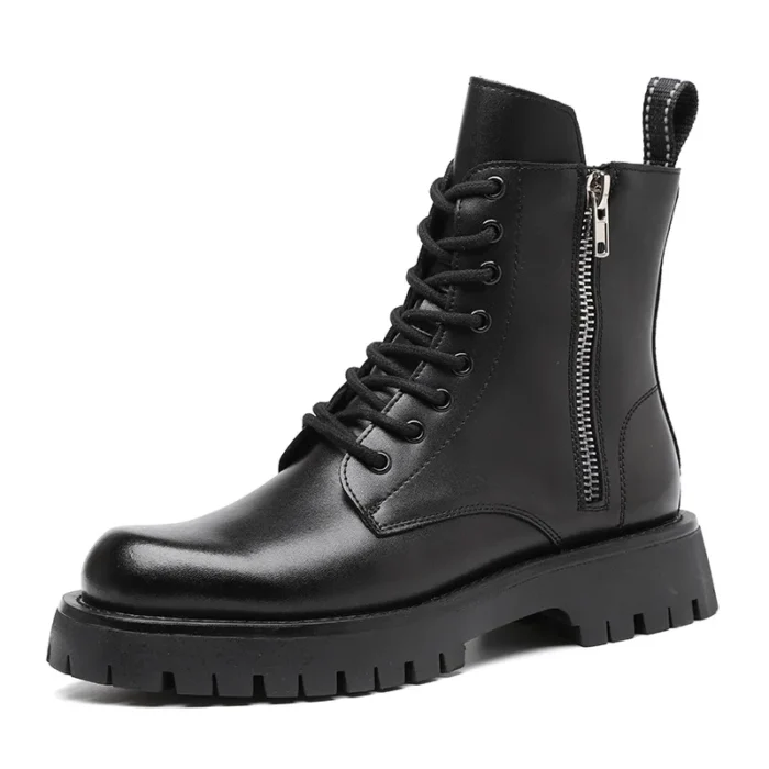 Men’s Leather Boots – Motorcycle & Winter Style - Image 6