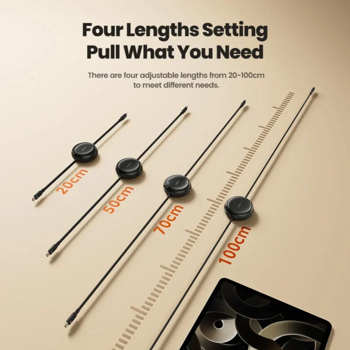 Toocki Retractable 100W USB C Cable For Tablet Laptop Fast Charger Cable For iPhone 15 Pro Max Type C For Samsung S23 Xiaomi  ﻿ - Image 7