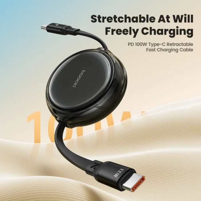Toocki Retractable 100W USB C Cable For Tablet Laptop Fast Charger Cable For iPhone 15 Pro Max Type C For Samsung S23 Xiaomi  ﻿ - Image 3