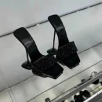 Sexy Sandals Women's Summer High Heels Thin Heel Strap Slip-On Shoes Outdoor Wear Rubber Sole Polyurethane Upper Footwear - Image 3