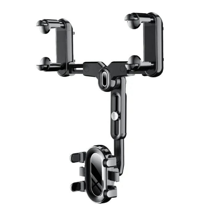 360 Rotating Car Phone Holder Rearview Mirror Mount Car Phone Bracket Navigation GPS Stand Foldable Mobile Cell Support in Car - Image 4