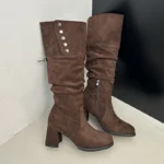 Women’s Knee-High Boots – Vintage & Slip-On Style - Image 3