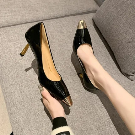 Women’s Heels – Nude Color & Metal Detail