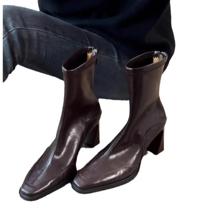 Women’s Ankle Boots – Elegant Leather & Heel - Image 5