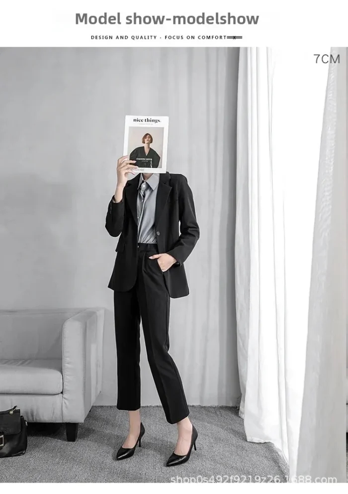 Stylish Pointed Toe High Heels for Air Stewardess Women's Professional Work Shoes Elegant Thin Heel Formal Black Leather Shoes - Image 6