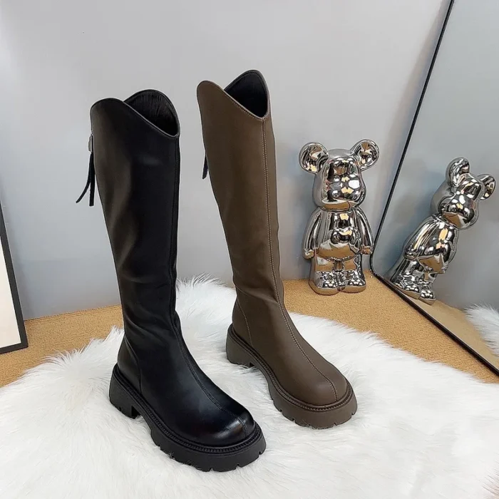 Women’s Long Boots – Fleece Lined & Platform Style - Image 6