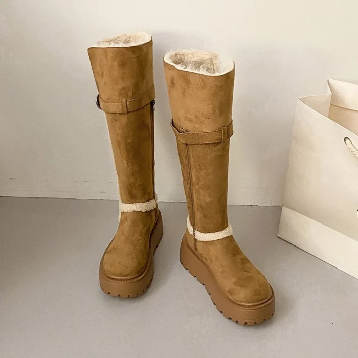 Women’s Snow Boots – Suede & Warm Wool Lined - Image 1