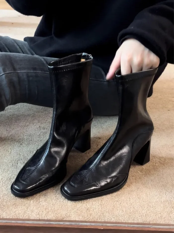 Women’s Ankle Boots – Elegant Leather & Heel - Image 9