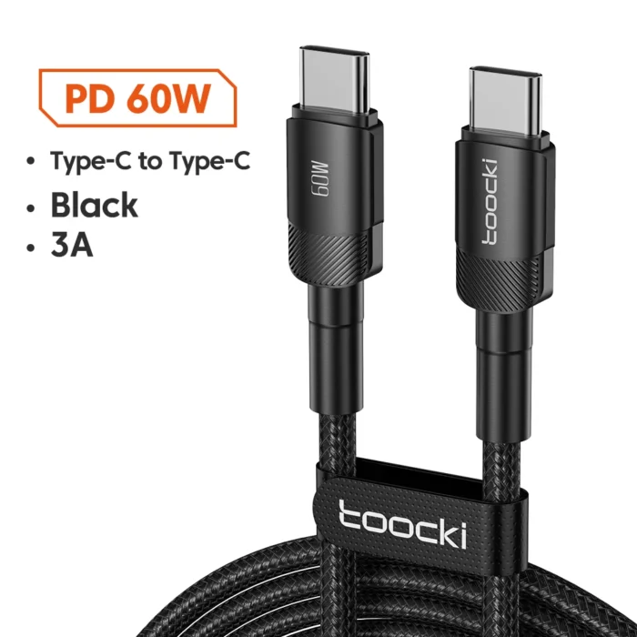 Toocki 100W Type C to USB C Cable PD 3.0 Quick Charge 4.0 Fast Charging Type C to Type C for iPhone 15 Macbook Samsung Xiaomi - Image 14