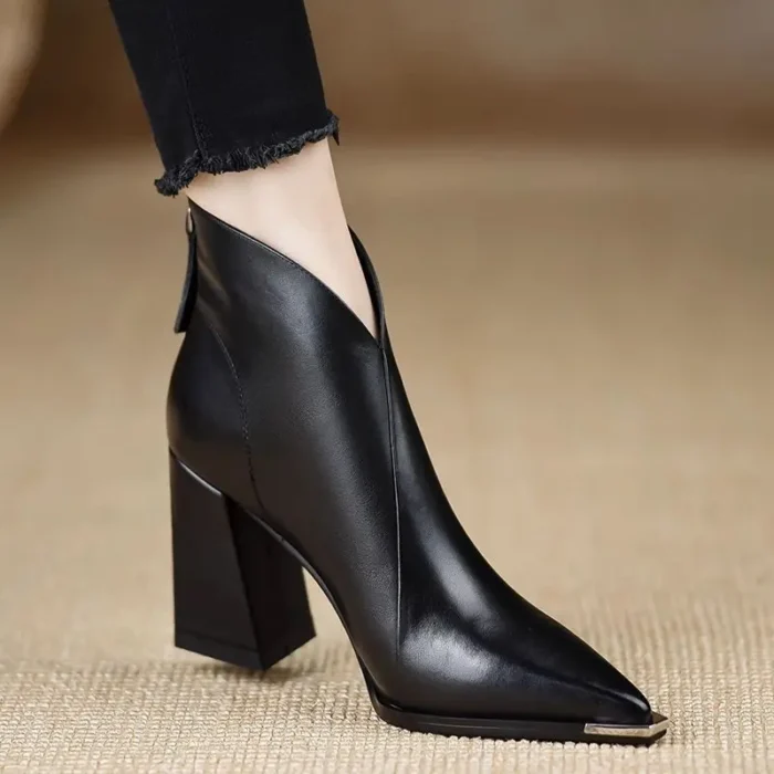 Women’s Ankle Boots – Pointed Toe & Fleece Lined - Image 1