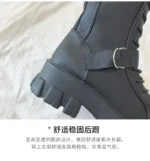 Women’s Leather Boots – Lace-Up Platform Style - Image 4