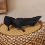Elegant Black Thin Heel Pumps - Image 5