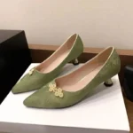 Elegant Chinese Style Women's High Heels Thin Heel Satin Low Cut Shoes for Cheongsam Matched Small Heel Single Shoes - Image 8