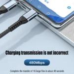 UGOURD PD240W Ultra Fast Charge Cable Type Usb C 100W type c Charger Cable for iphone 15 xiaomi MacBook Pro With E-Marker chip - Image 4