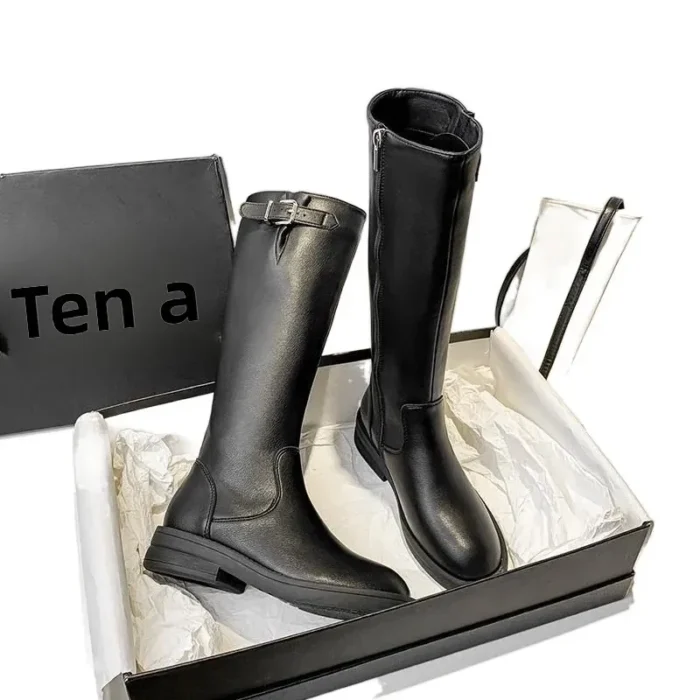 Women’s Knee-High Boots – Slim Fit & Fleece Lined - Image 1