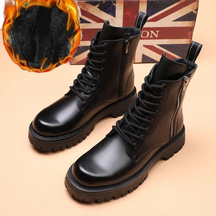 Men’s Leather Boots – Motorcycle & Winter Style - Image 7