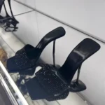 Sexy Sandals Women's Summer High Heels Thin Heel Strap Slip-On Shoes Outdoor Wear Rubber Sole Polyurethane Upper Footwear - Image 4