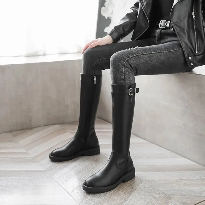Women’s Knee-High Boots – Slim Fit & Fleece Lined - Image 4
