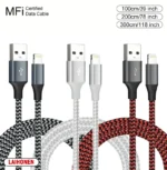 1M 2M 3M USB A To Lightning MFi Certified  Cable For iPhone 14 13 12 11 X XR Pro Max Fast Charging Cable Charger Data Wire Cord - Image 16