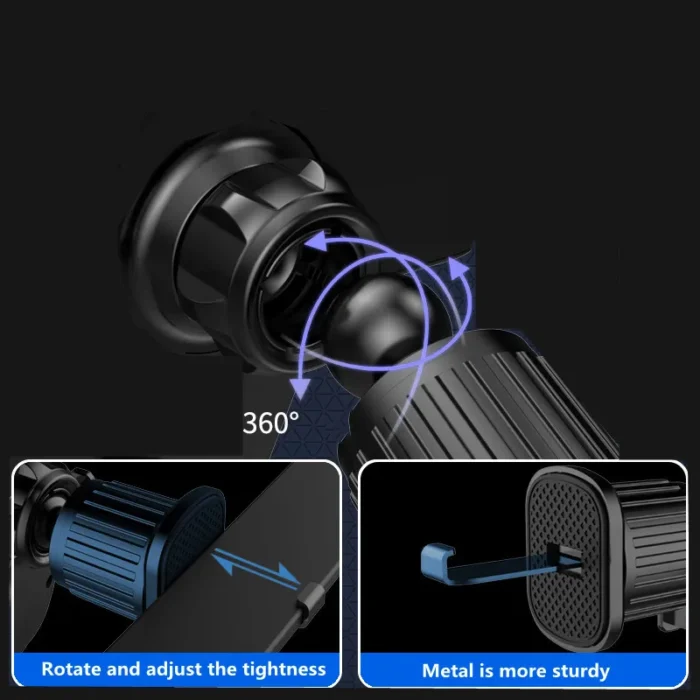 Gravity Car Phone Holder Air Vent Mount Cell Phone Holder in Car Mobile Support For iPhone 13 12 Xiaomi Universal for 4.7-7 inch - Image 4