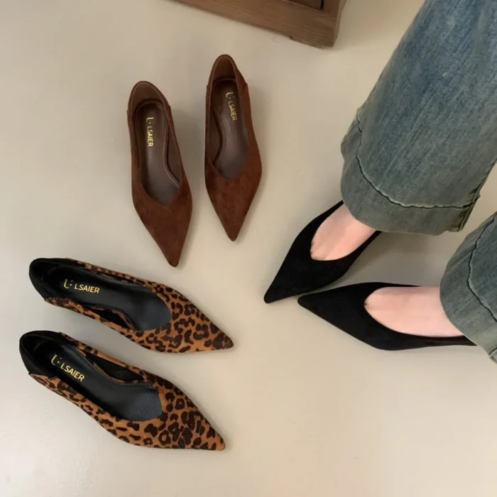 Women’s High Heels – Leopard Print & Slip-On Style - Image 2