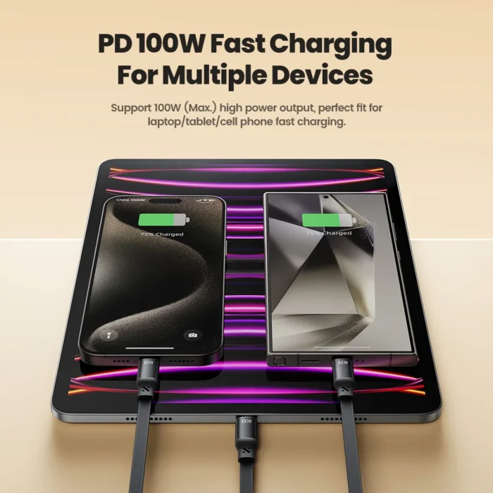 Toocki Retractable 100W USB C Cable For Tablet Laptop Fast Charger Cable For iPhone 15 Pro Max Type C For Samsung S23 Xiaomi  ﻿ - Image 4