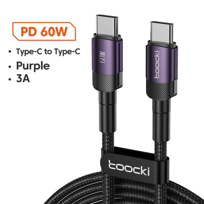 Toocki 100W Type C to USB C Cable PD 3.0 Quick Charge 4.0 Fast Charging Type C to Type C for iPhone 15 Macbook Samsung Xiaomi - Image 11