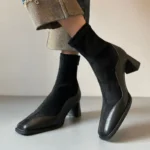 Women’s Ankle Boots – Square Toe & Thick Heel