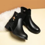 Women’s Ankle Boots – Soft Leather & Fur Lined - Image 3