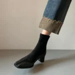 Women’s Ankle Boots – French Retro High Heel - Image 4