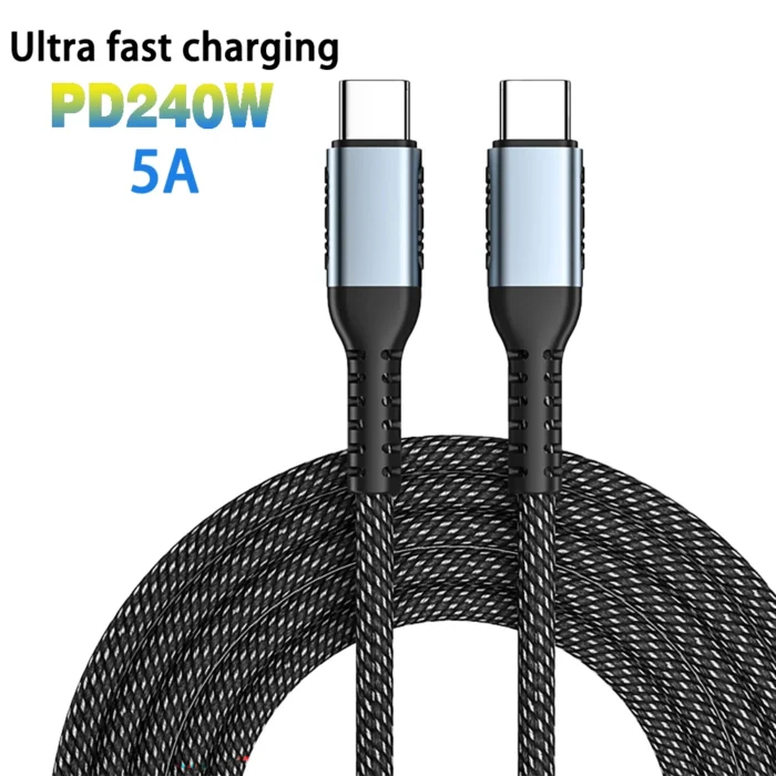 UGOURD PD240W Ultra Fast Charge Cable Type Usb C 100W type c Charger Cable for iphone 15 xiaomi MacBook Pro With E-Marker chip - Image 7
