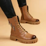 Men’s Leather Boots – Designer Motorcycle Style - Image 6