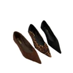 Women’s High Heels – Leopard Print & Slip-On Style