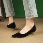 Elegant Chinese Style Women's High Heels Thin Heel Satin Low Cut Shoes for Cheongsam Matched Small Heel Single Shoes - Image 11