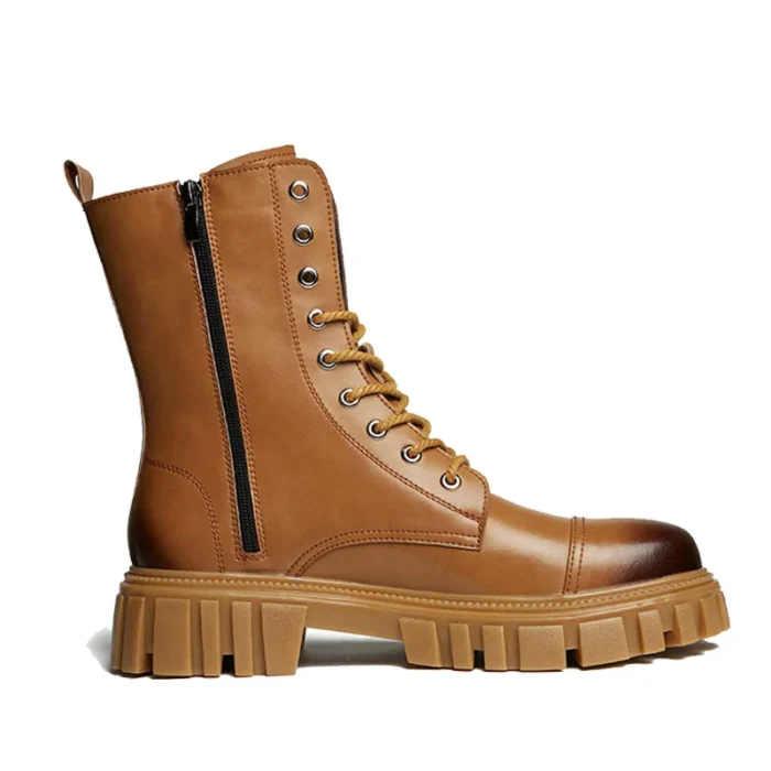 Men’s Leather Boots – Designer Motorcycle Style - Image 1