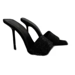 Sexy Sandals Women's Summer High Heels Thin Heel Strap Slip-On Shoes Outdoor Wear Rubber Sole Polyurethane Upper Footwear