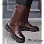 Men’s Leather Boots – Buckle & Winter Style